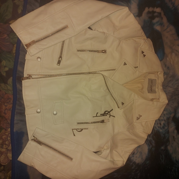 New Womens Saint Laurent leather lambskin jacket - Picture 4 of 5